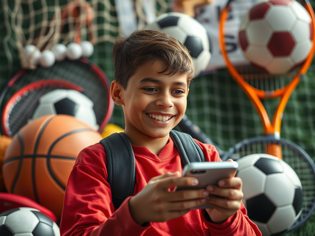 Kid watching Sports FACTory Youtube Channel