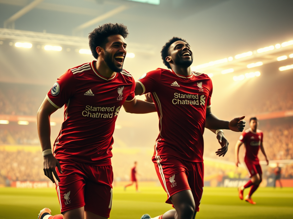 Mo Salah initials Liverpool Win