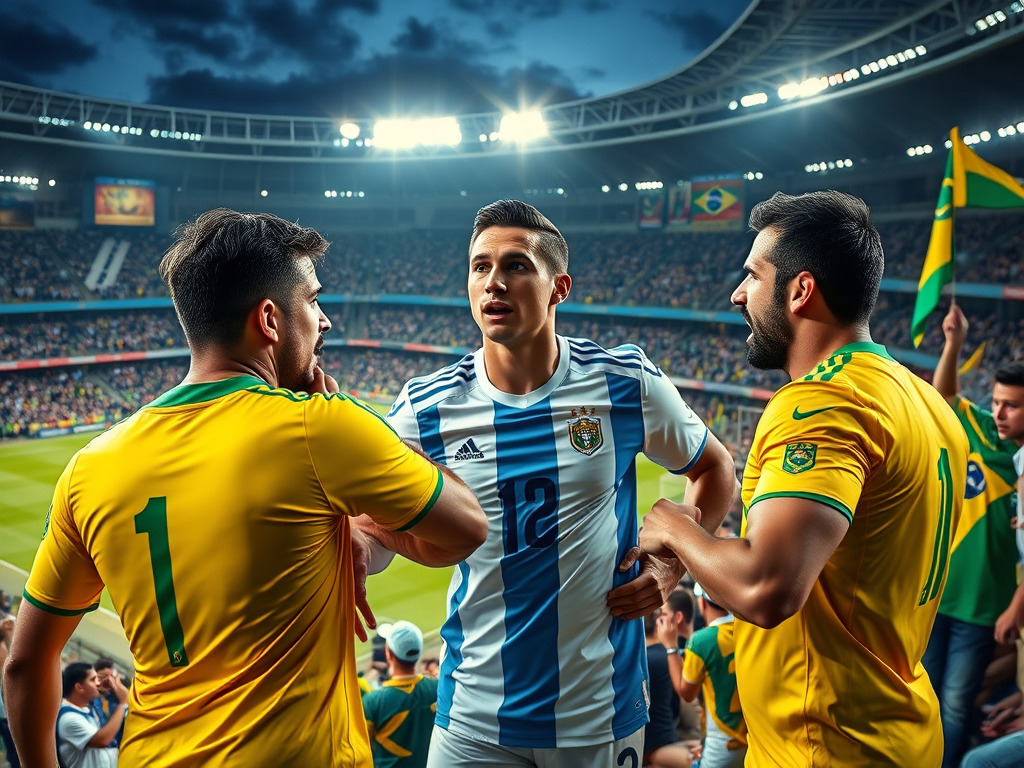 Argentina take on Brazil