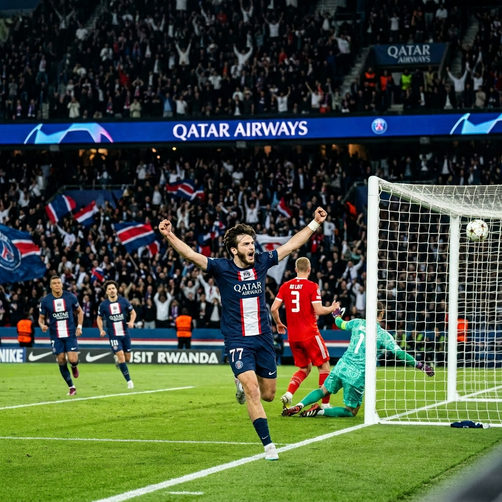 Kvaratskhelia scores as PSG Beat Bayern in Paris