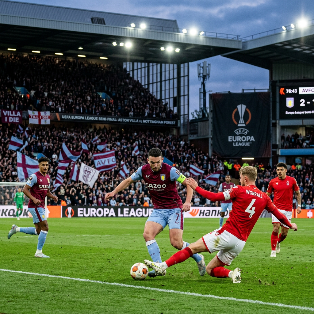 Aston Villa beat Nottingham Forest in the Europa League semi-final