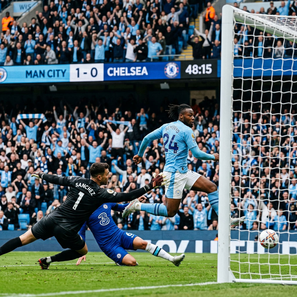 Semenyo scores as Manchester City beat Chelsea win FA Cup