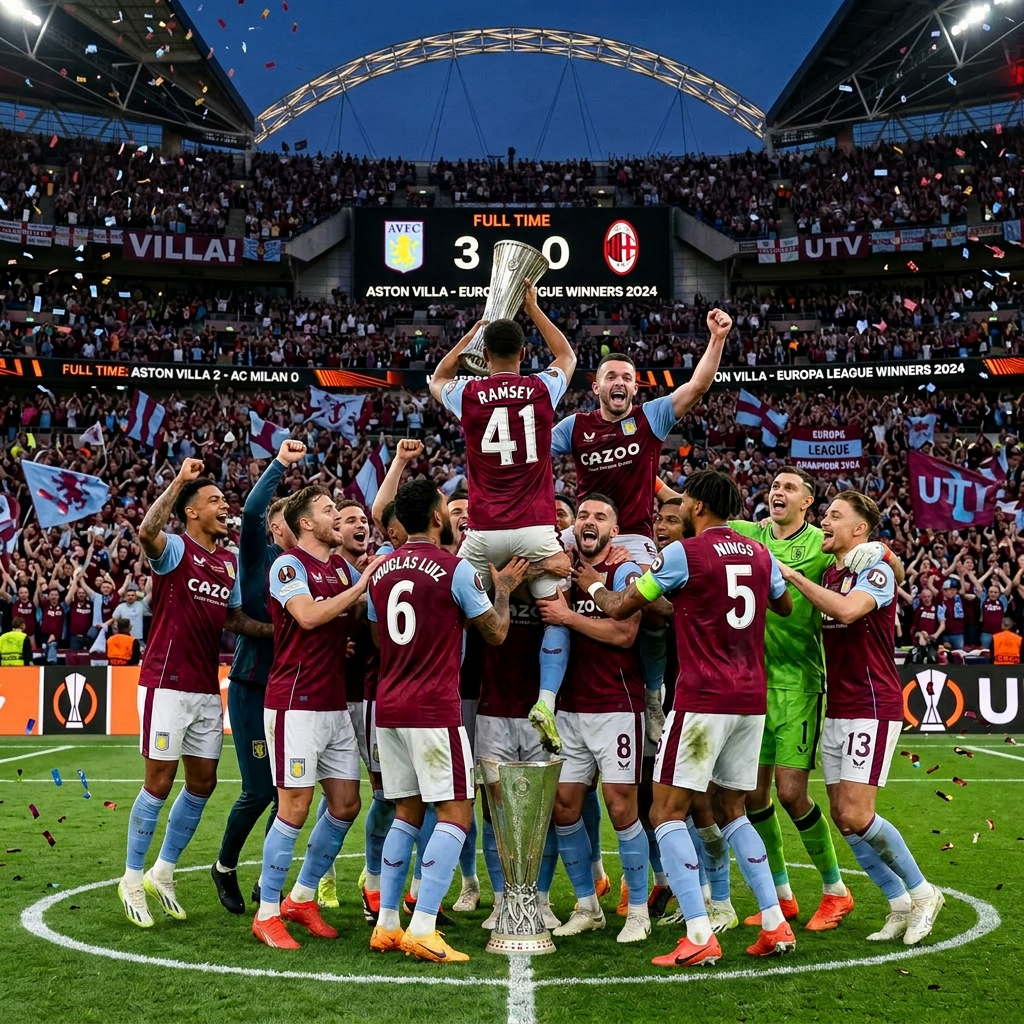 Aston Villa Beat Freiburg to lift Europa League Title