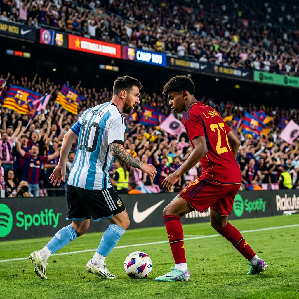 Messi and Yamal face to face