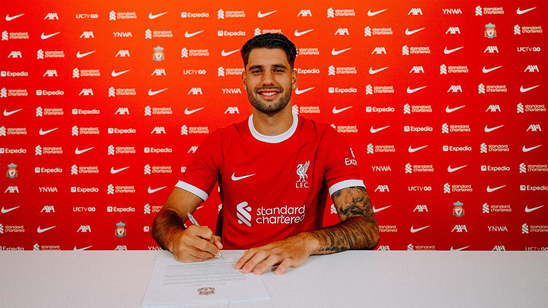 Liverpool strikes a five-year contract with Dominik Szoboszlai (Image via Liverpool FC)