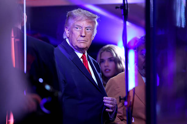 U.S. President Donald Trump looks on prior to a game between the San Antonio Spurs and the New York Knicks in Game Three of the 2026 NBA Finals