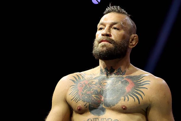 Conor McGregor looks on before facing Max Holloway at UFC 329 in Las Vegas on July 11, 2026. (Photo by Ian Maule/Getty Images)