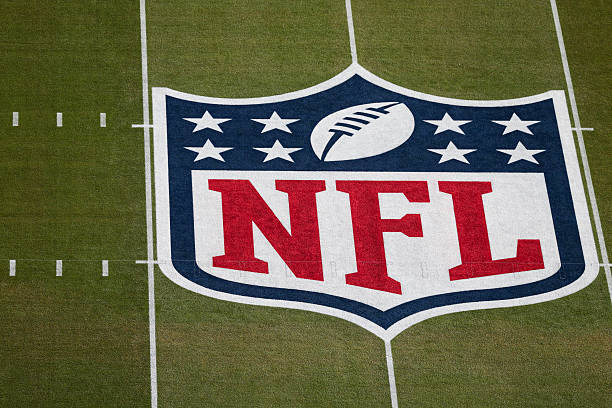 A general view of the NFL logo ahead of Super Bowl LX