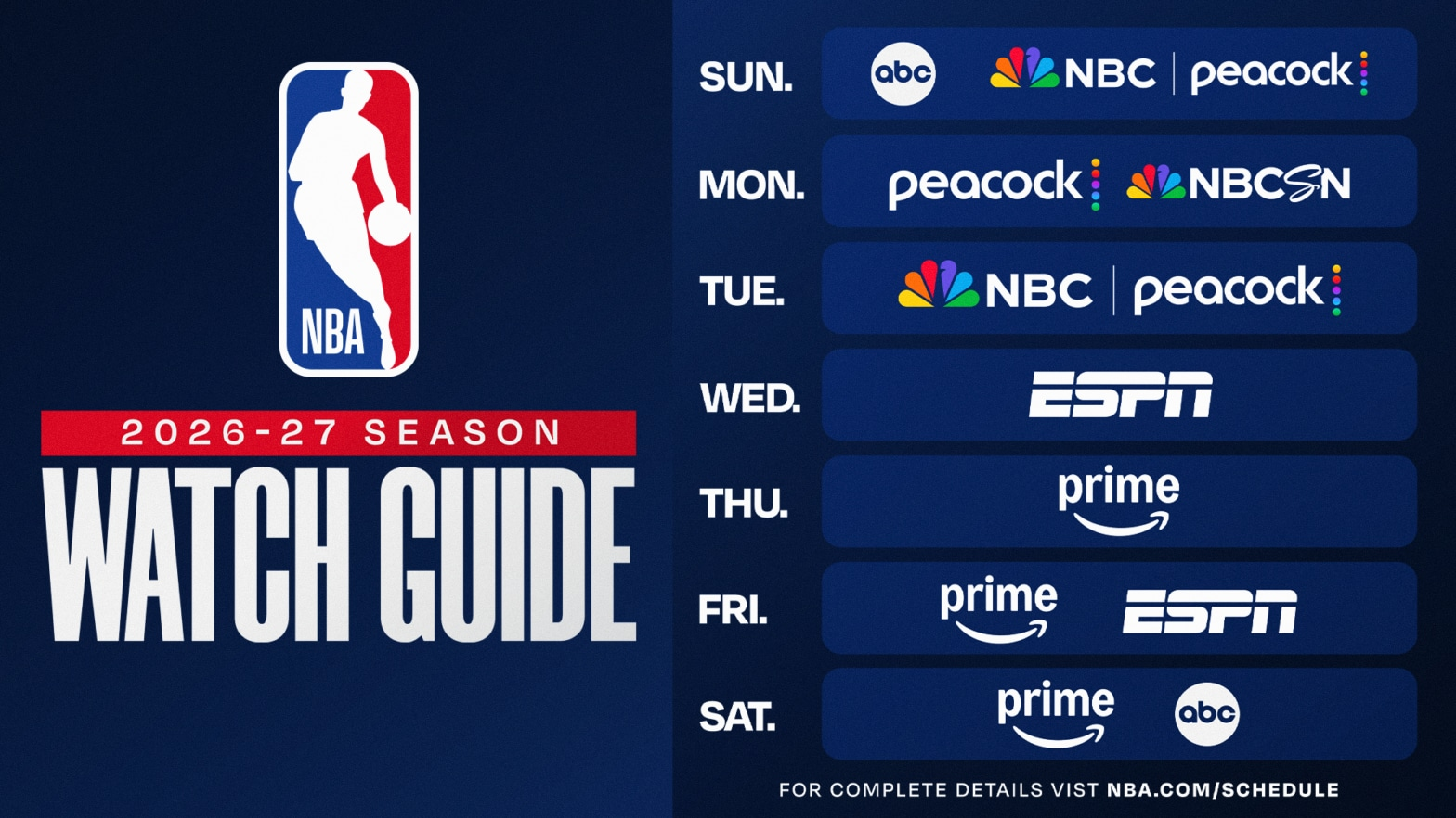 The regular season of the NBA 2026-27 is going to begin on October 20 (Image via NBA)