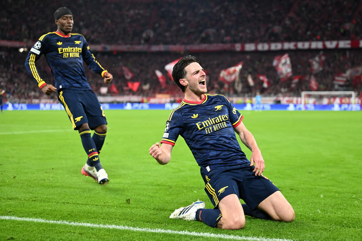 Declan Rice puts his foot on the ball when Arsenal needed him the most (Source: Getty Images)