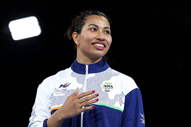 Silver medalist Lovlina Borgohain of Team India